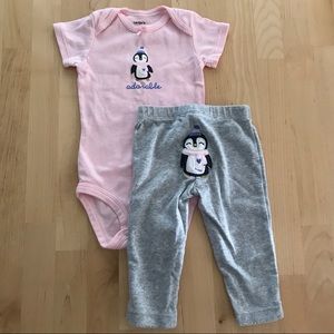 Carter’s penguin lounge set